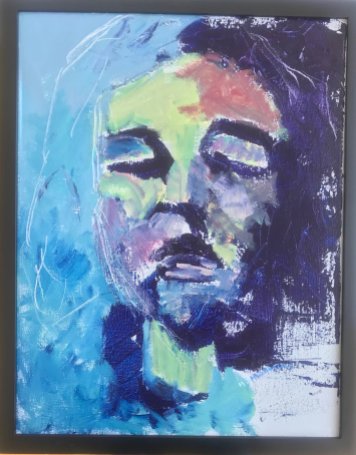 "Mr. Blue", Acrylic on canvas