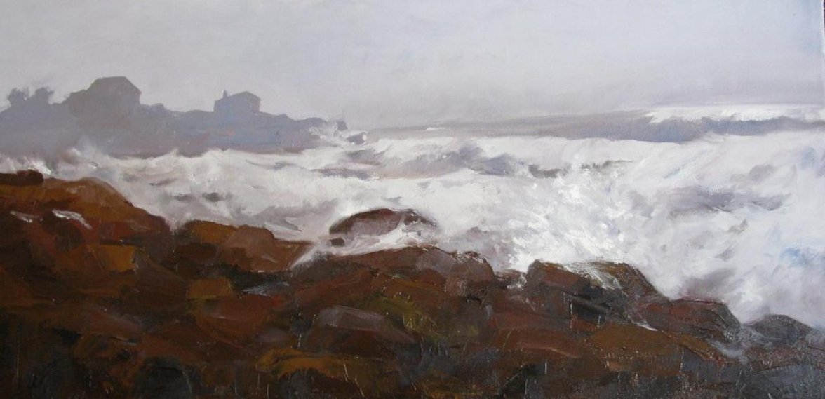 Judythe Meagher, Hurricane, Oil, 15 x 30 in.